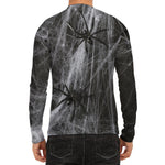 Toy Spiders And Cobweb Print Men's Long Sleeve Rash Guard