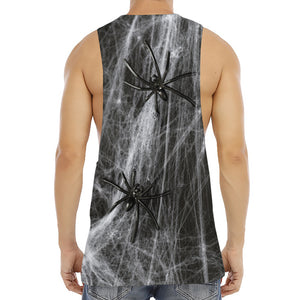 Toy Spiders And Cobweb Print Men's Muscle Tank Top