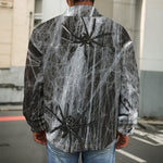 Toy Spiders And Cobweb Print Men's Shirt Jacket