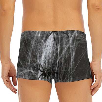 Toy Spiders And Cobweb Print Men's Short Boxer Briefs