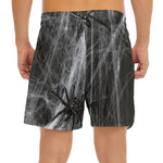 Toy Spiders And Cobweb Print Men's Split Running Shorts