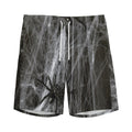 Toy Spiders And Cobweb Print Men's Athletic Shorts