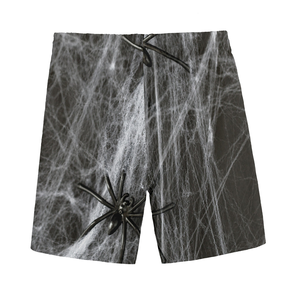 Toy Spiders And Cobweb Print Men's Sports Shorts