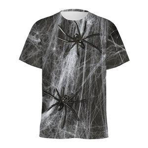 Toy Spiders And Cobweb Print Men's Sports T-Shirt