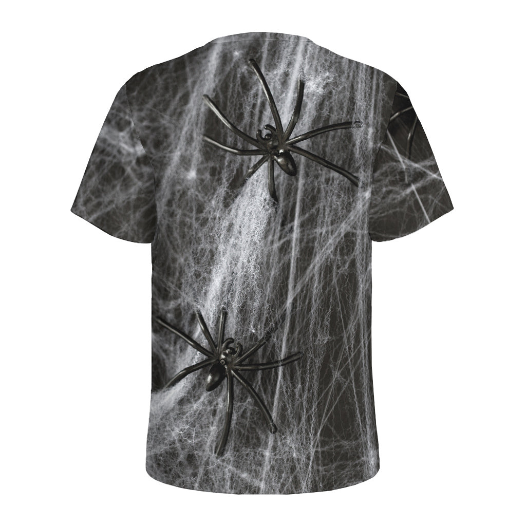 Toy Spiders And Cobweb Print Men's Sports T-Shirt