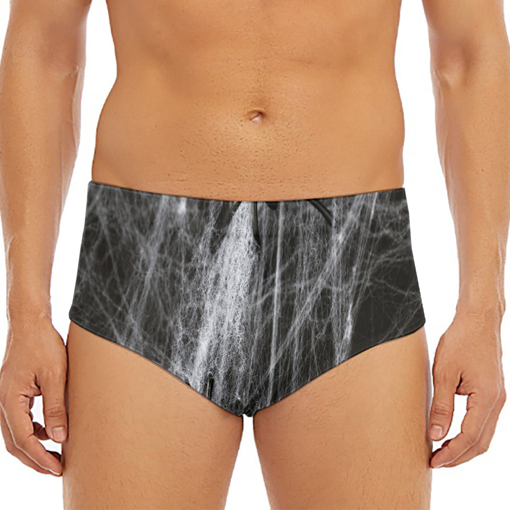 Toy Spiders And Cobweb Print Men's Triangle Swim Briefs