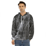 Toy Spiders And Cobweb Print Men's Velvet Pullover Hoodie