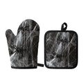 Toy Spiders And Cobweb Print Oven Mitt And Pot Holder Set