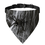 Toy Spiders And Cobweb Print Over The Collar Dog Bandana