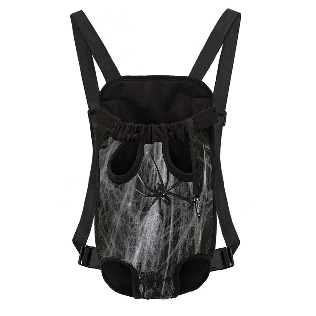 Toy Spiders And Cobweb Print Pet Carrier Backpack