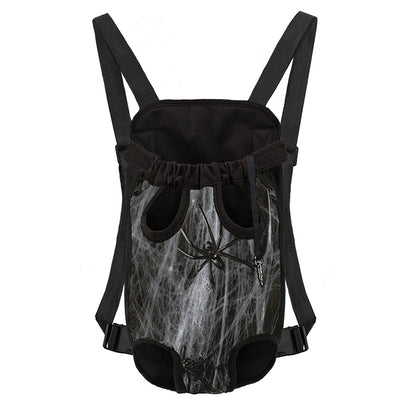Toy Spiders And Cobweb Print Pet Carrier Backpack