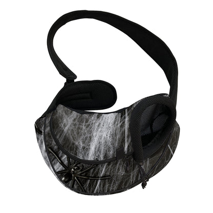 Toy Spiders And Cobweb Print Pet Sling Carrier