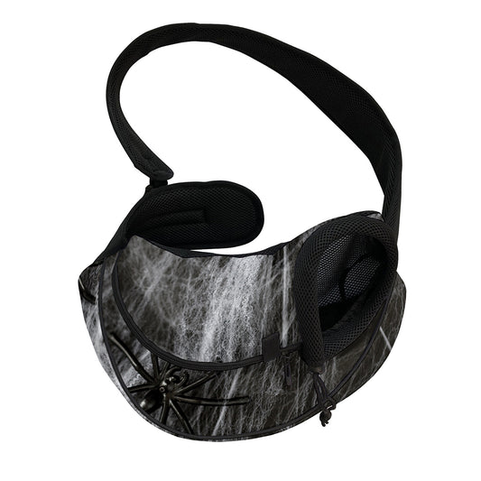 Toy Spiders And Cobweb Print Pet Sling Carrier