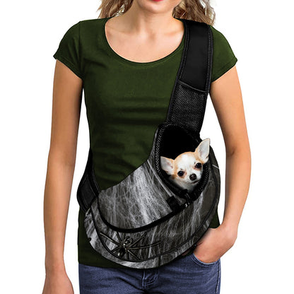 Toy Spiders And Cobweb Print Pet Sling Carrier