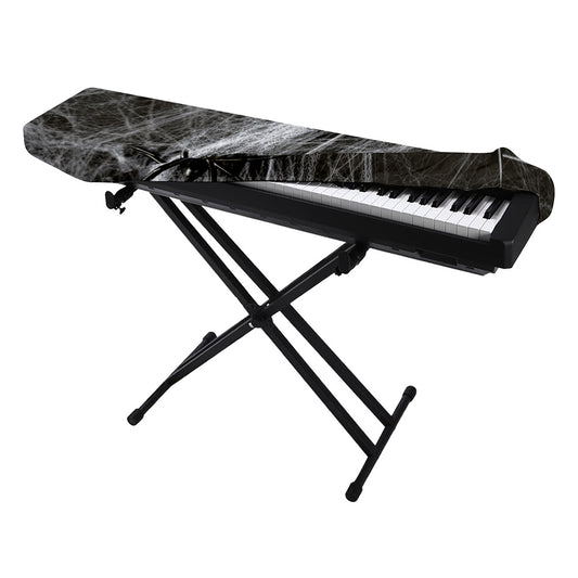Toy Spiders And Cobweb Print Piano Keyboard Cover