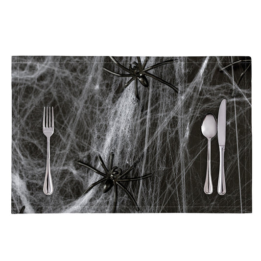 Toy Spiders And Cobweb Print Placemat