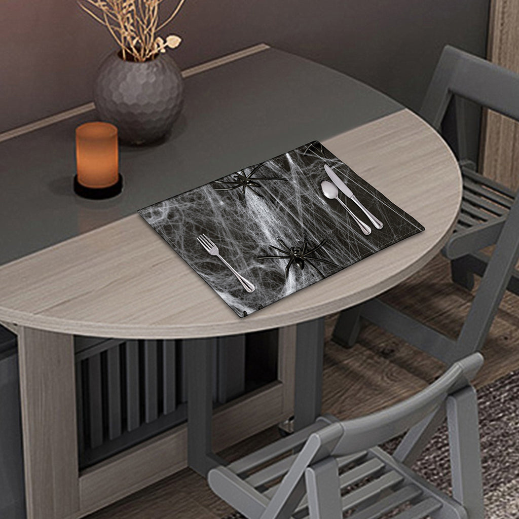 Toy Spiders And Cobweb Print Placemat