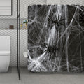 Toy Spiders And Cobweb Print Polyester Shower Curtain