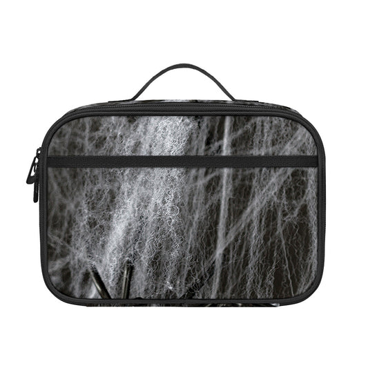 Toy Spiders And Cobweb Print Portable Lunch Bag