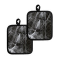 Toy Spiders And Cobweb Print Pot Holders