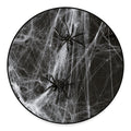 Toy Spiders And Cobweb Print Round Floor Mat