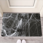 Toy Spiders And Cobweb Print Rubber Doormat