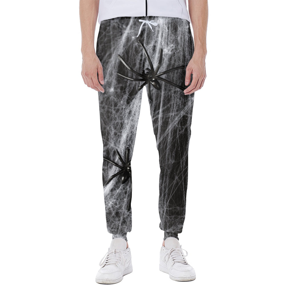 Toy Spiders And Cobweb Print Scuba Joggers