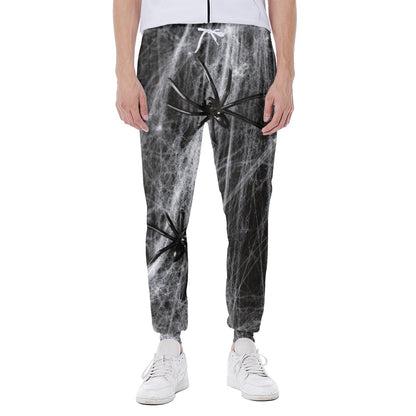Toy Spiders And Cobweb Print Scuba Joggers