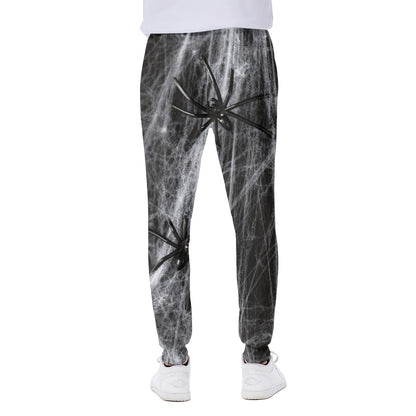 Toy Spiders And Cobweb Print Scuba Joggers