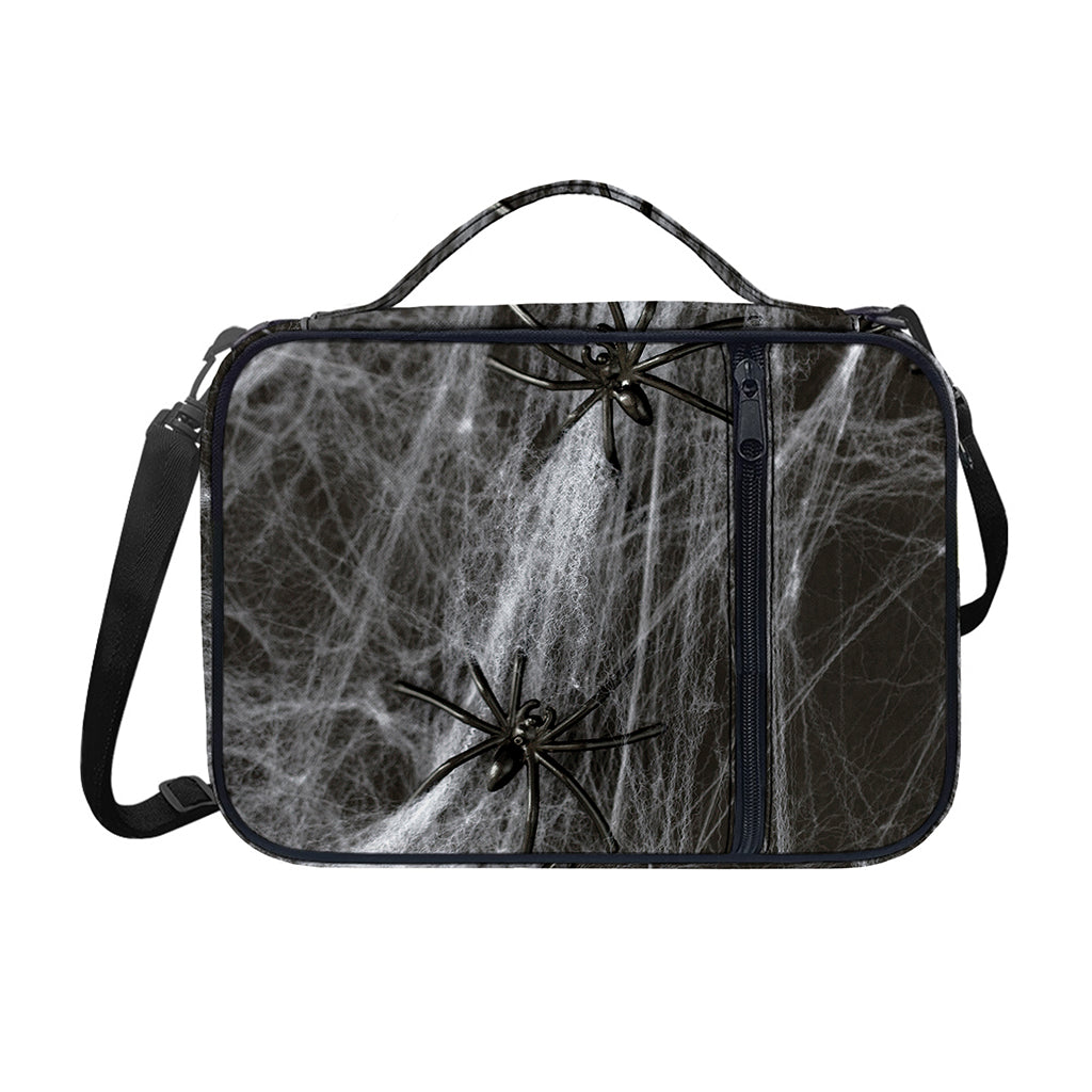 Toy Spiders And Cobweb Print Shoulder Strap Bible Bag