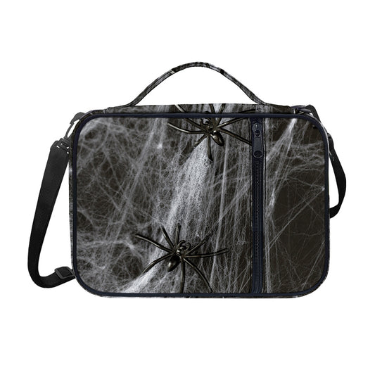 Toy Spiders And Cobweb Print Shoulder Strap Bible Bag