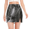 Toy Spiders And Cobweb Print Side Slit Mini Skirt