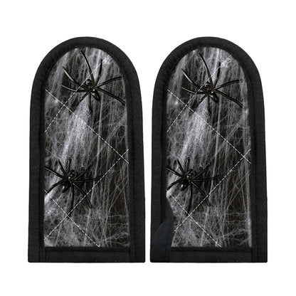 Toy Spiders And Cobweb Print Skillet Handle Cover