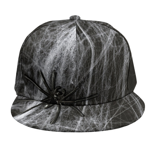 Toy Spiders And Cobweb Print Snapback Cap