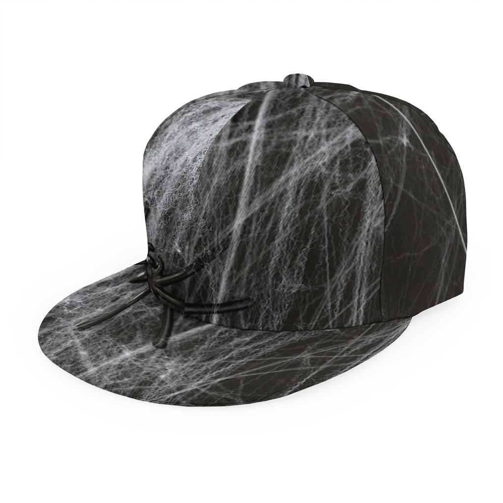 Toy Spiders And Cobweb Print Snapback Cap