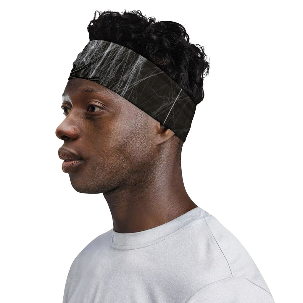 Toy Spiders And Cobweb Print Sports Headband