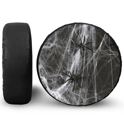 Toy Spiders And Cobweb Print Tire Cover