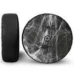 Toy Spiders And Cobweb Print Tire Cover With Camera Hole