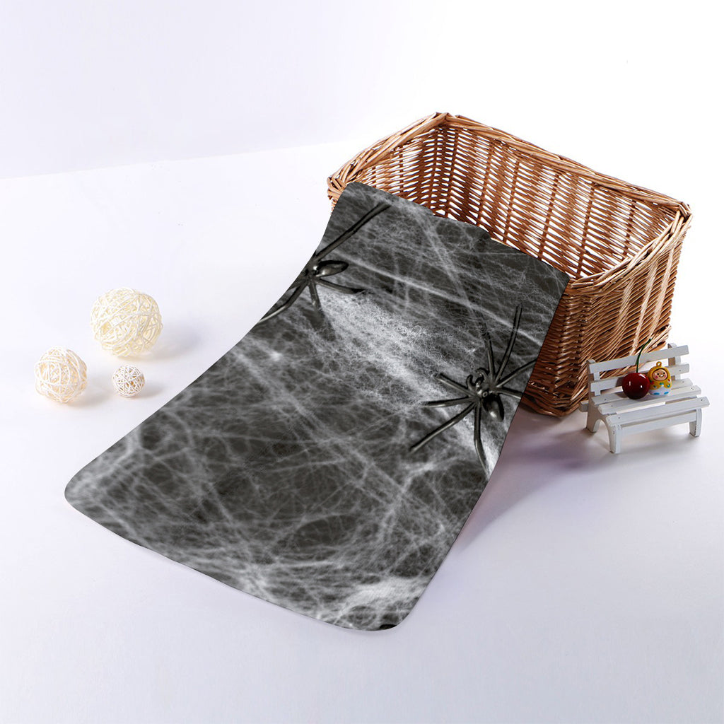 Toy Spiders And Cobweb Print Towel