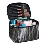Toy Spiders And Cobweb Print Travel Makeup Bag