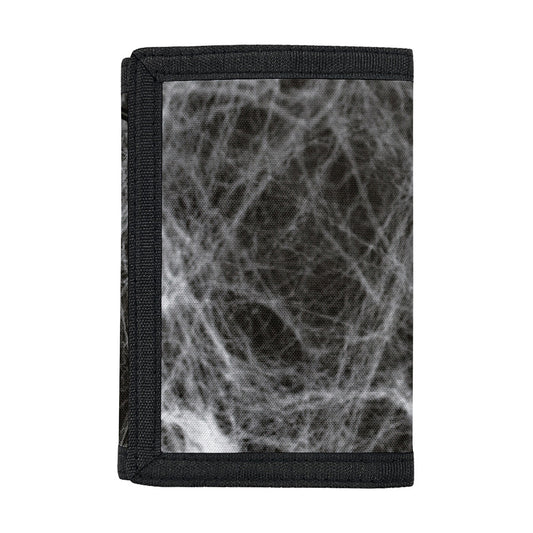 Toy Spiders And Cobweb Print Trifold Wallet