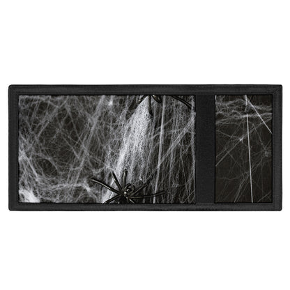 Toy Spiders And Cobweb Print Trifold Wallet