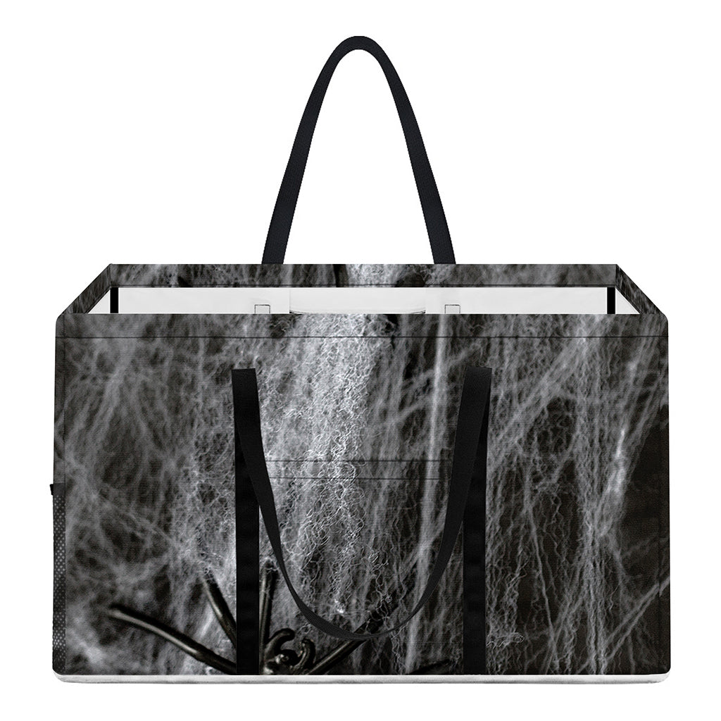 Toy Spiders And Cobweb Print Utility Tote Bag