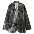 Toy Spiders And Cobweb Print Women's Blazer