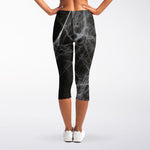 Toy Spiders And Cobweb Print Women's Capri Leggings