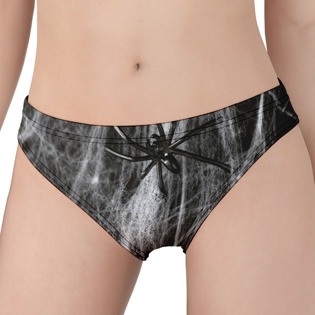 Toy Spiders And Cobweb Print Women's Panties