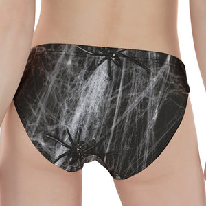 Toy Spiders And Cobweb Print Women's Panties