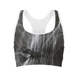 Toy Spiders And Cobweb Print Women's Sports Bra