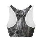 Toy Spiders And Cobweb Print Women's Sports Bra