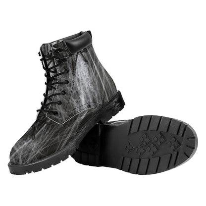 Toy Spiders And Cobweb Print Work Boots